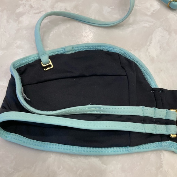 Bombshell Reversible Bikini by L Space, Black & Green, Removeable Strap, Sz Med - Picture 8 of 16